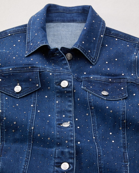 Slimtacular® Dream Jean Jacket with Sparkle