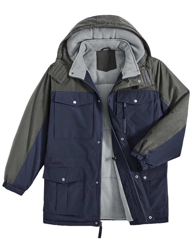 Victory Color Block Hooded Insulated Parka Jacket image number 1