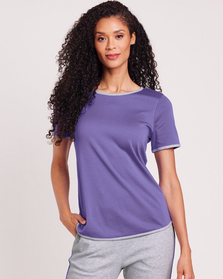Fresh Contrast Trim Tee image number 1