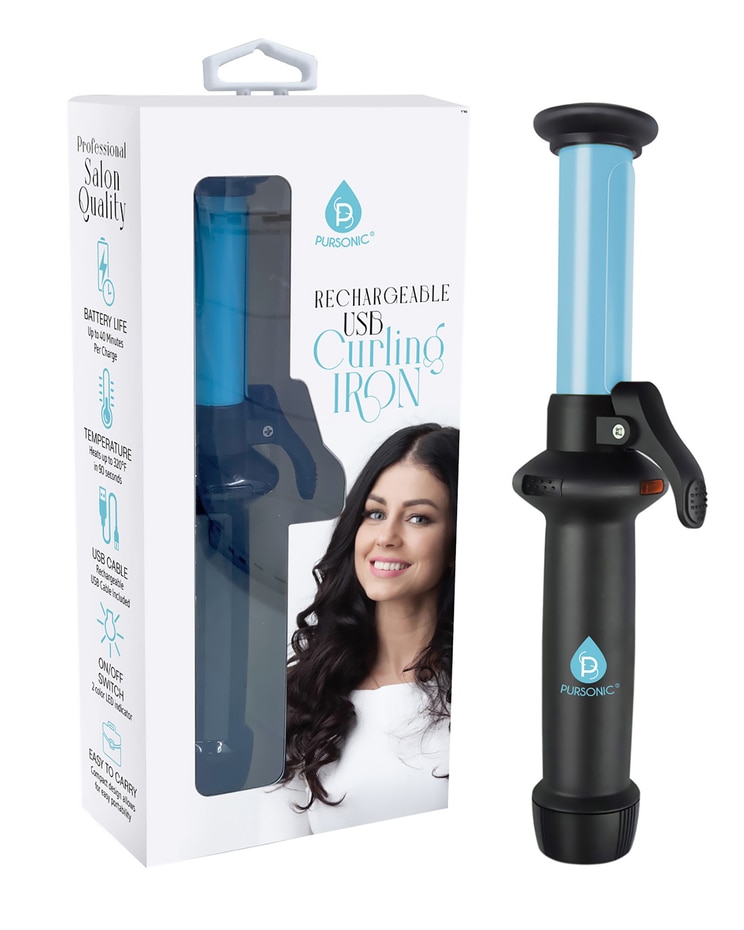Pursonic USB Rechargeable Mini Curling Iron image number 1