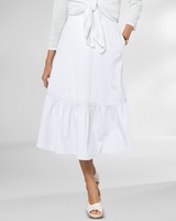 Boardwalk Knit Flounced Midi Skirt thumbnail number 1