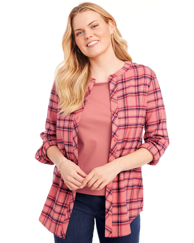 Super-Soft Plaid Flannel Tunic image number 1