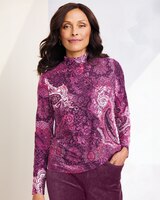 Paisley Mock Tee thumbnail number 1