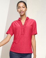 Stretch Eyelet Tee thumbnail number 1