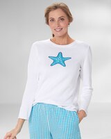 Seaside Charm Cotton Jacquard Sweater thumbnail number 1