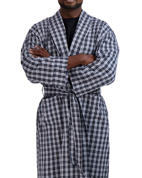 Hanes Men's Shawl Collar Woven Robe.