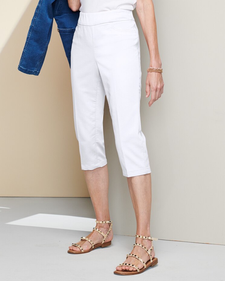 Soft Stretch Denim Capris image number 1