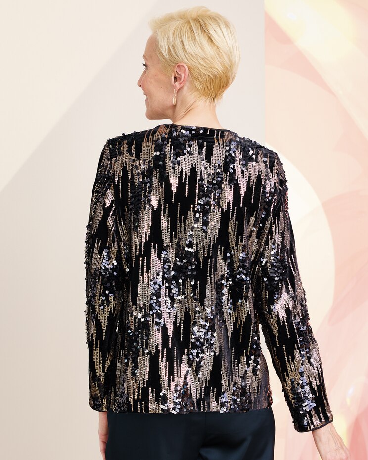 Waterfall Velvet Sequin Jacket image number 2