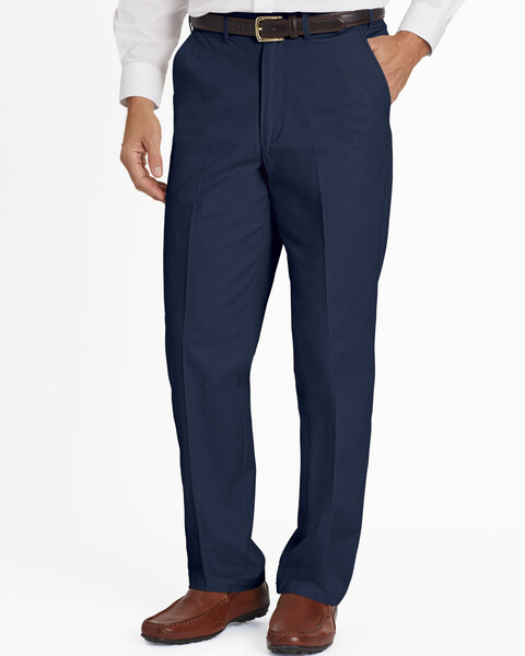 JohnBlairFlex Adjust-A-Band Relaxed-Fit Plain-Front Chinos