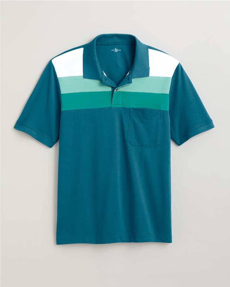 John Blair® Chest-Stripe Polo image number 1