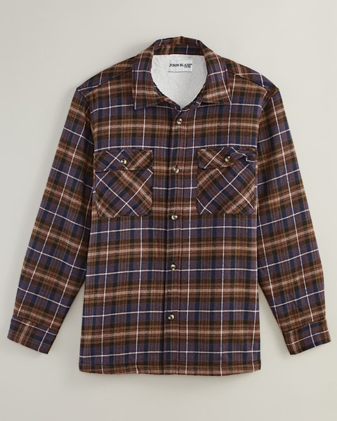 John Blair® Flannel Sherpa Lined Shirt