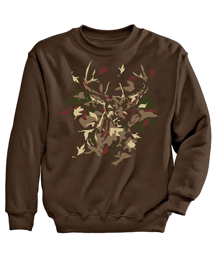 Camo Deer Graphic Sweatshirt image number 1