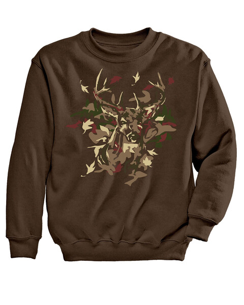 Camo Deer Graphic Sweatshirt