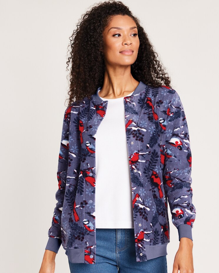 Scandia Fleece Print Snap Jacket image number 1