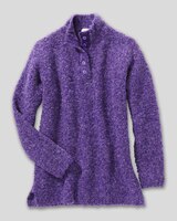 Luxe Bouclè Mockneck Henley thumbnail number 9