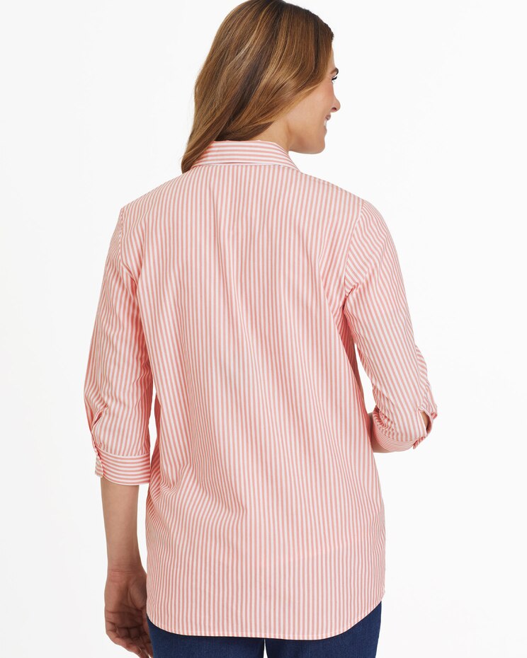 Three-Quarter Sleeve Embroidered Button-Front Twinset image number 3