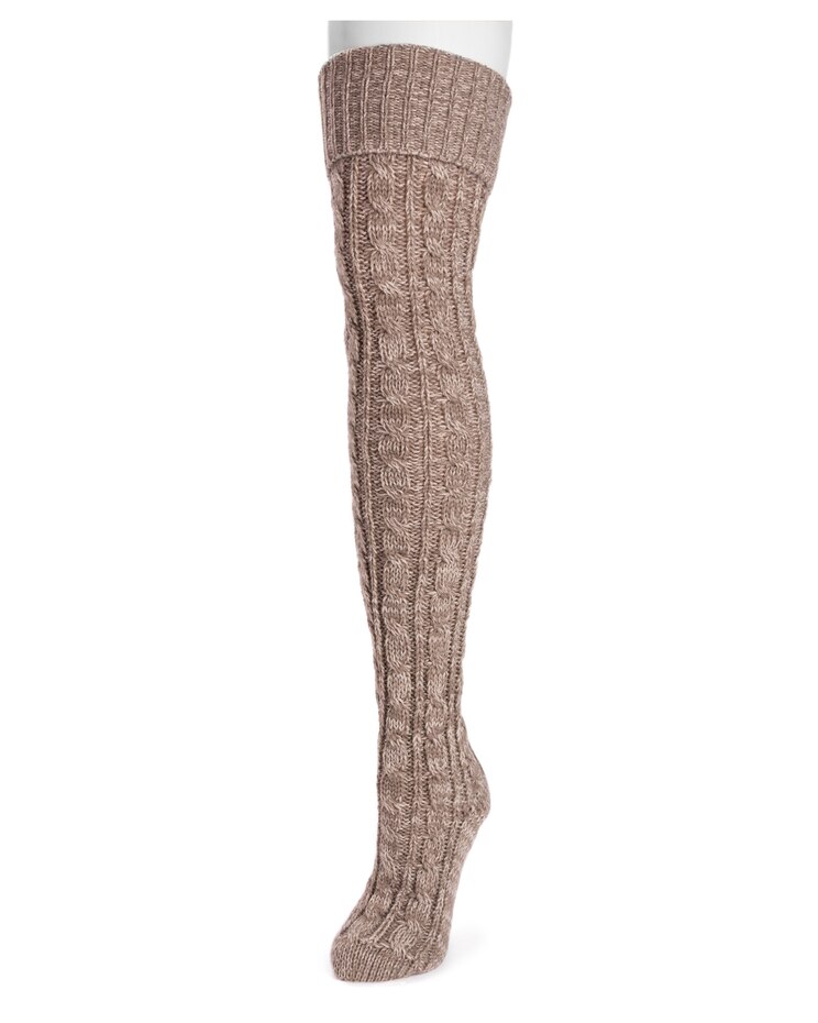 MUK LUKS Chunky OTK Cable Sock image number 2