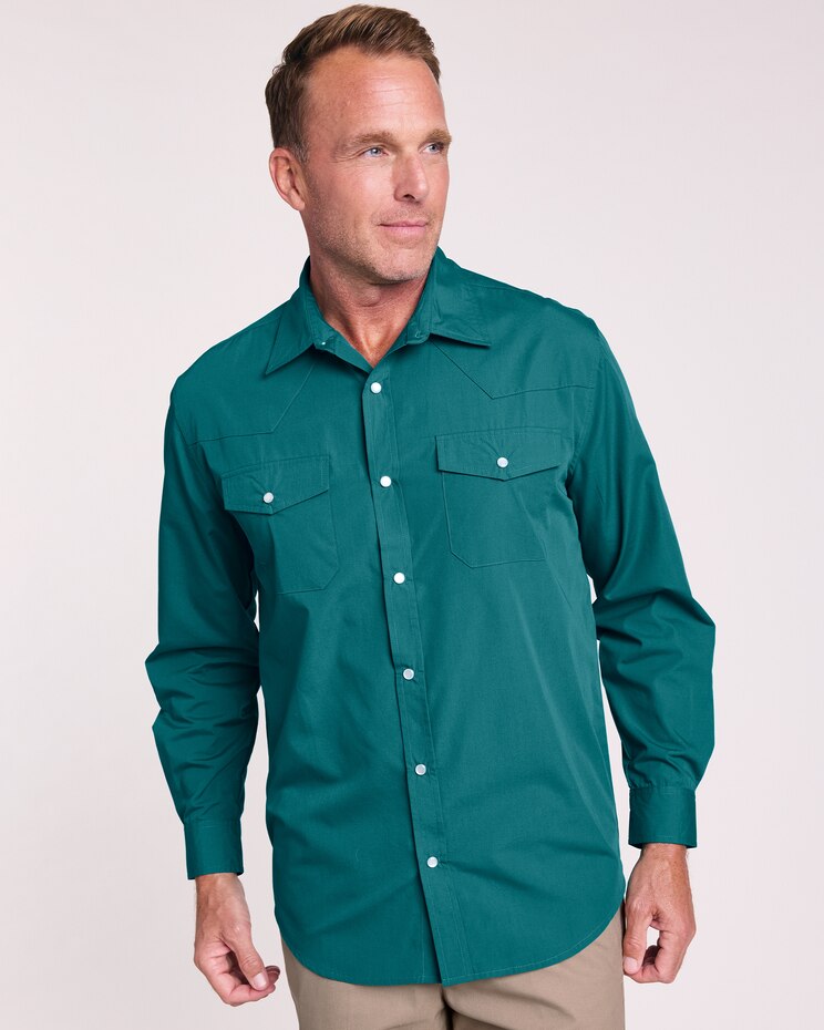 Haband Long-Sleeve Snap-Tastic Western Shirt image number 1