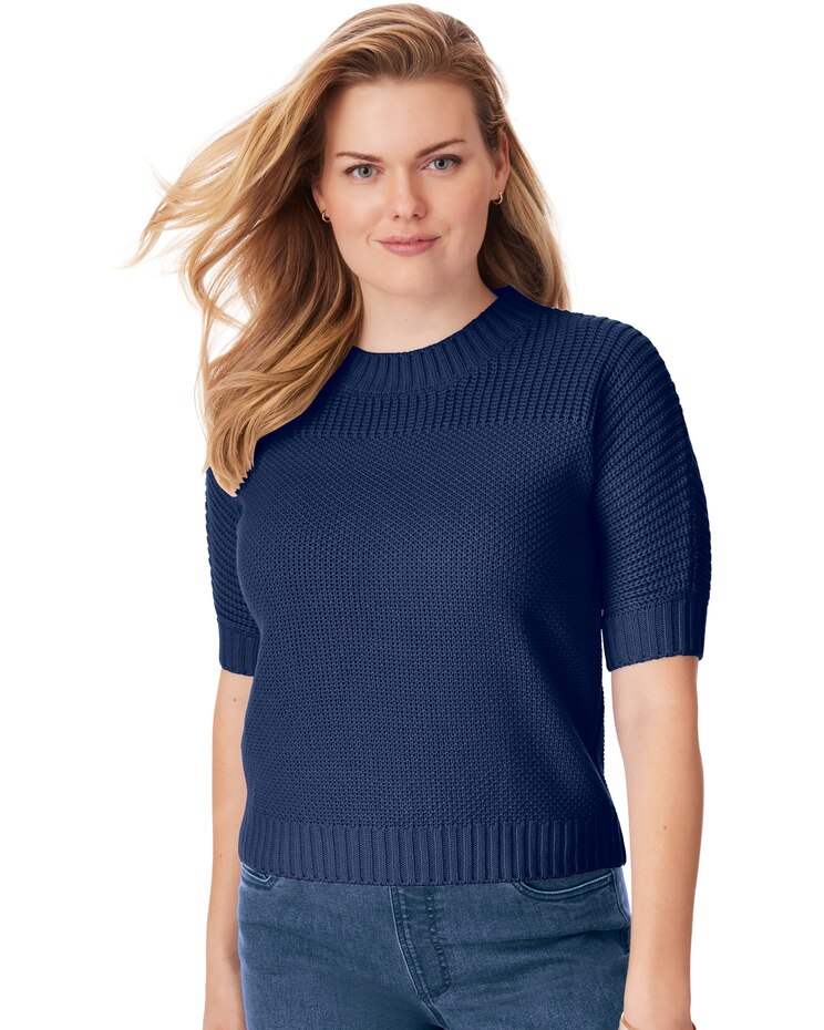 Shaker Stitch Dolman Sweater image number 1