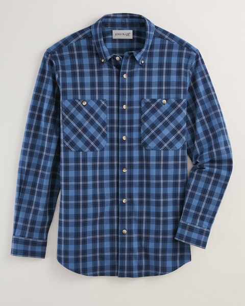 JohnBlairFlex Long-Sleeve Denim and Twill Shirt