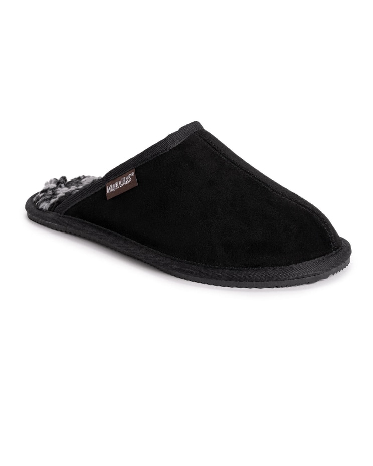 Muk Luks Dave Printed Berber Suede Scuff Slipper image number 1