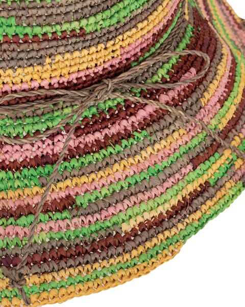 Iris - Crochet Raffia Packable Bucket Hat