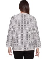 Alfred Dunner® Romancing The Stone Textured Collared Knit Jacket thumbnail number 2
