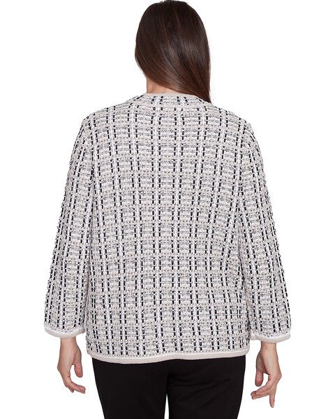 Alfred Dunner® Romancing The Stone Textured Collared Knit Jacket