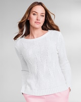 Linen/Cotton Textured Pullover thumbnail number 1