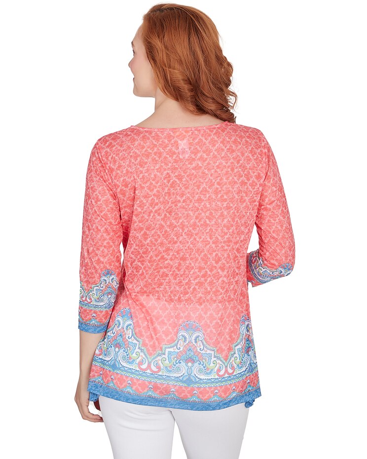 Ruby Rd® Patio Party Knit Emb Marakesh Top image number 2