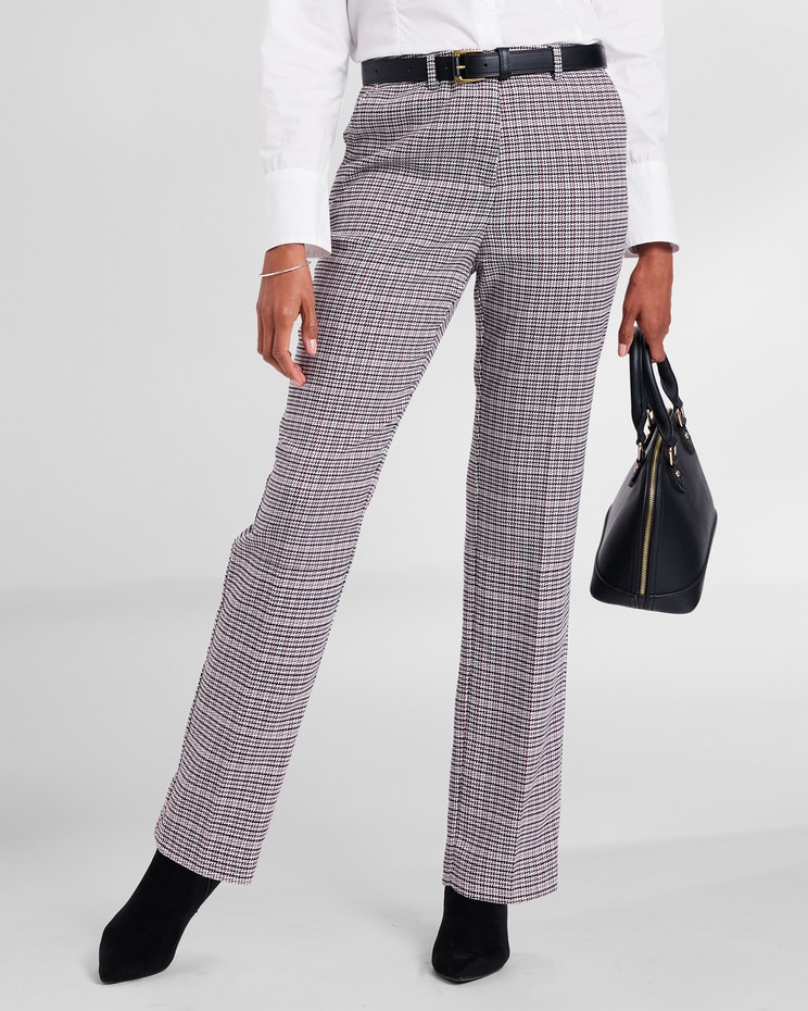 Washable Gabardine Mini Plaid Pants image number 1
