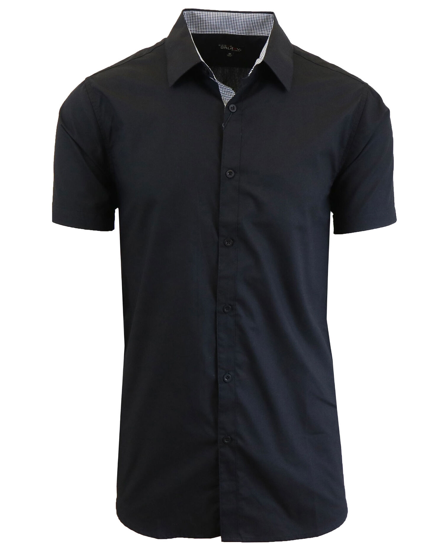 Men s Slim Fit Short Sleeve Solid Dress Shirts Blair