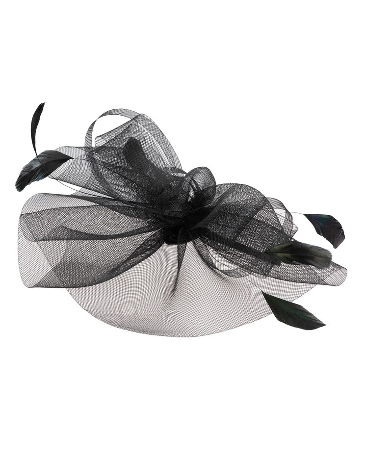 Organza Fascinators With Feathers Hat image number 2