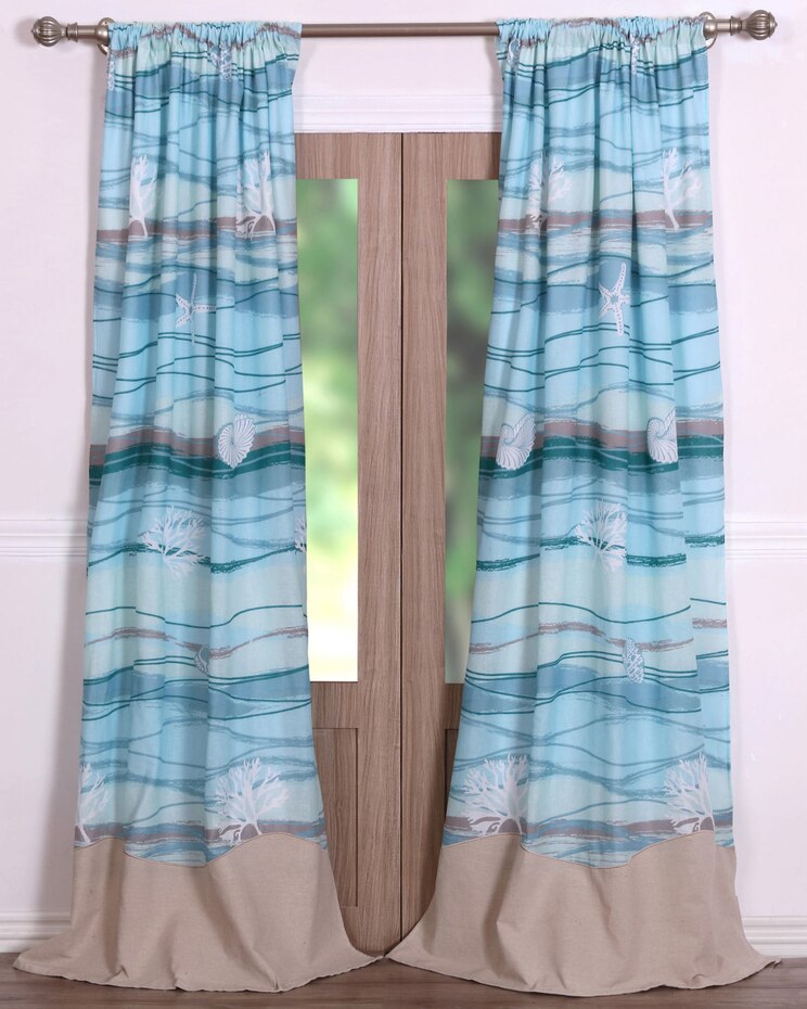 Maui Panel Pair with Tie Backs image number 1