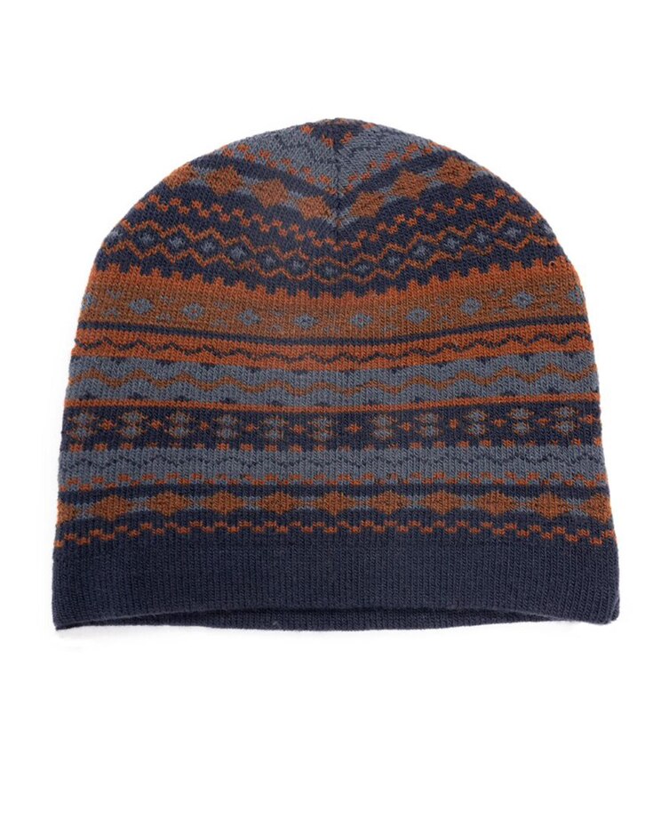 MUK LUKS Pattern Heat Retainer Beanie image number 1