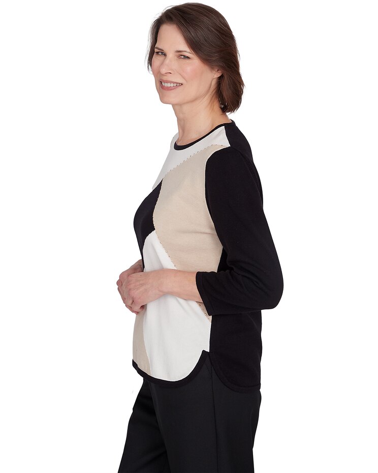 Alfred Dunner® Classics Colorblock Beaded Top image number 3