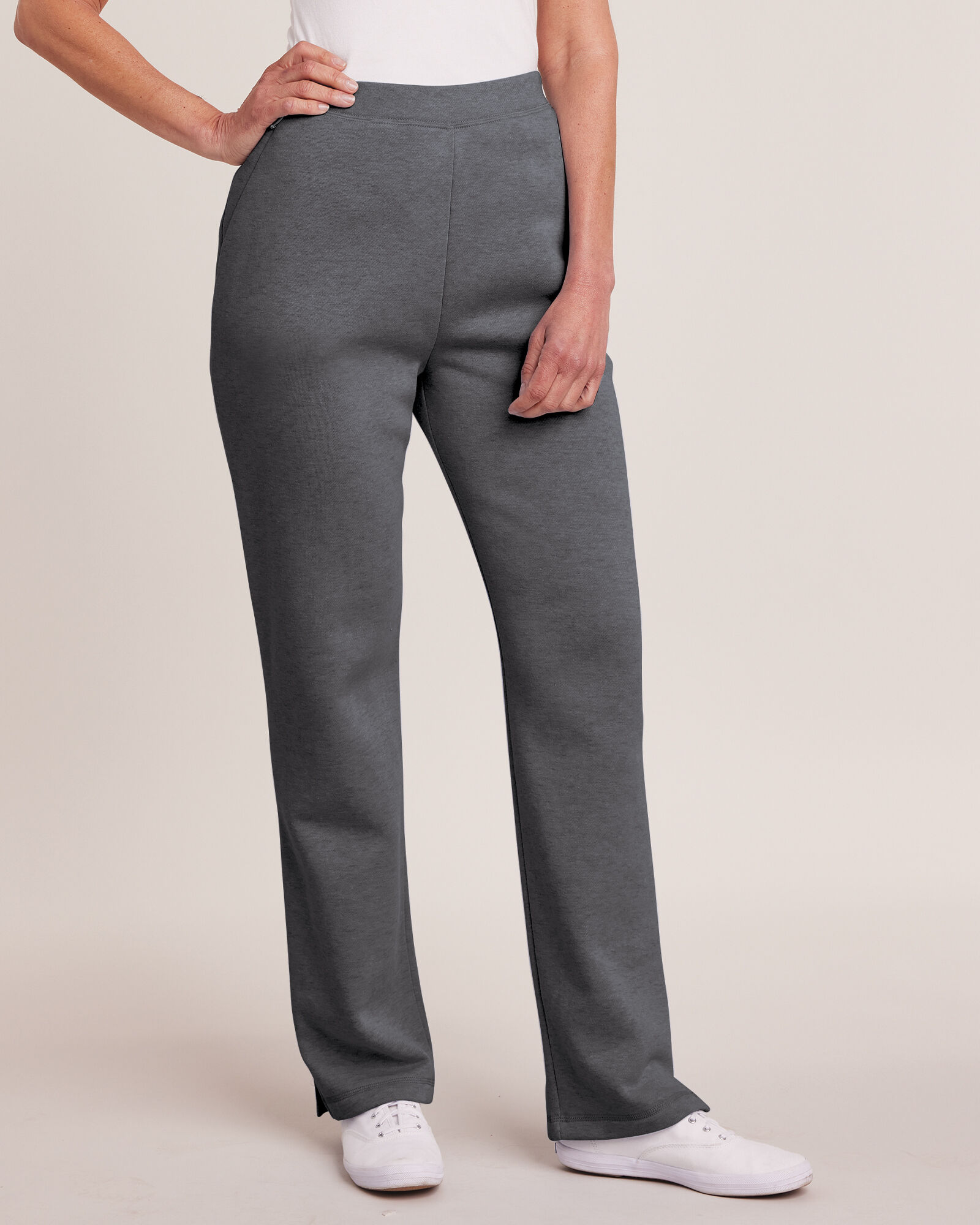 Better Than Basic Zip Pocket Fleece Pants Blair