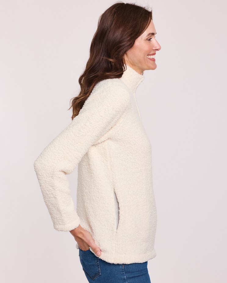 Teddy Zip Mock Sweater image number 6