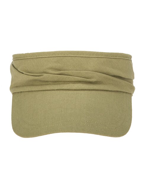 San Gorgonio - Cut And Sew Visor With Ribbon Tie Hat