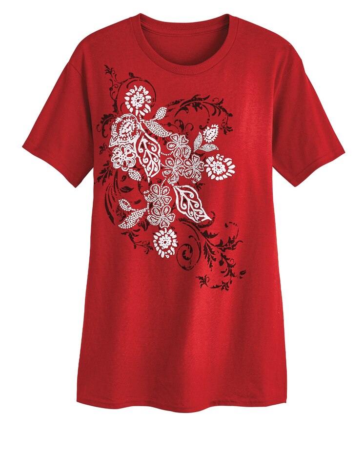 Floral Dot Graphic Tee image number 1