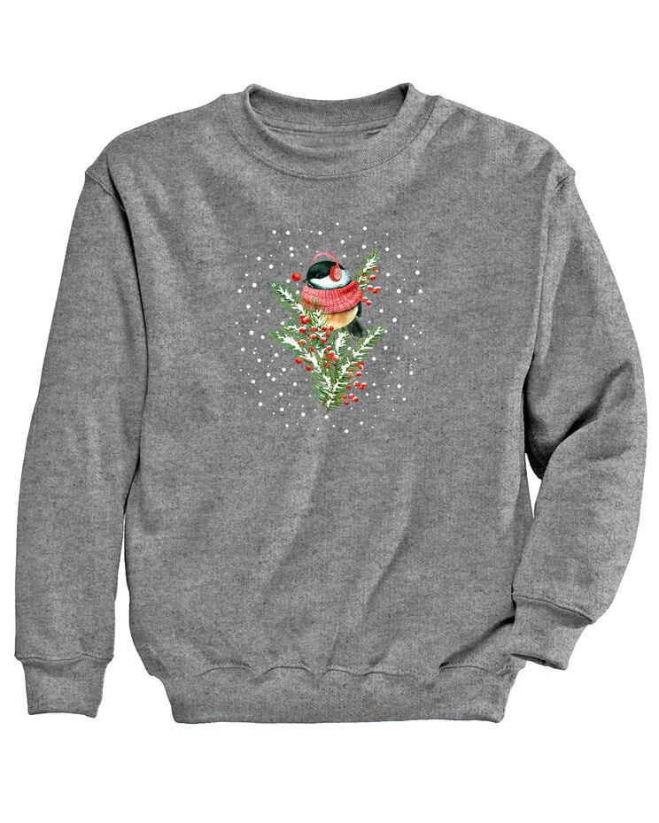 Warm Chickadee Graphic Sweatshirt image number 1