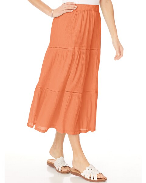 Gauze Tiered Skirt