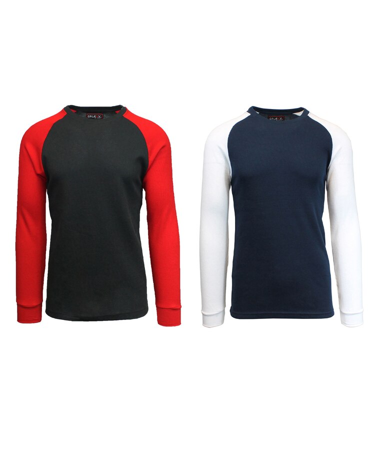 Galaxy By Harvic Raglan Thermal Shirt (2-Pack) image number 1