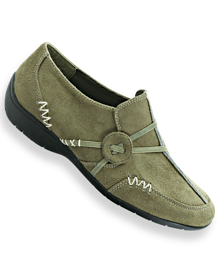 “Kelly” Faux Suede Slip-Ons by Classique® image number 1