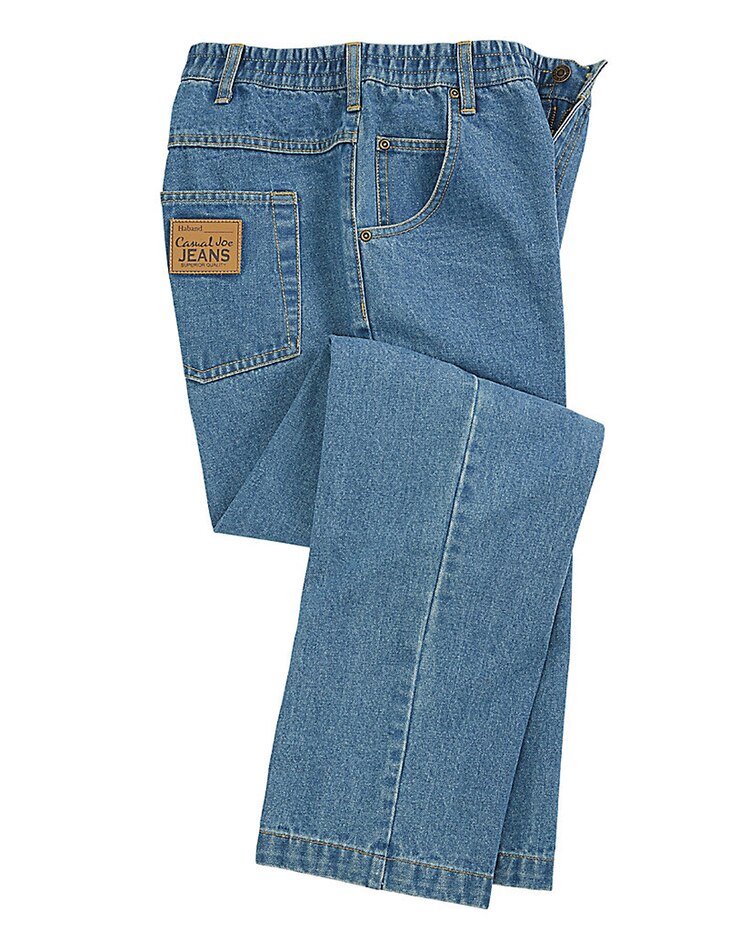 Haband Men’s Casual Joe® Stretch Waist Jeans image number 1
