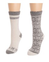 MUK LUKS® Womens Wool Socks 2Pr Pack thumbnail number 4
