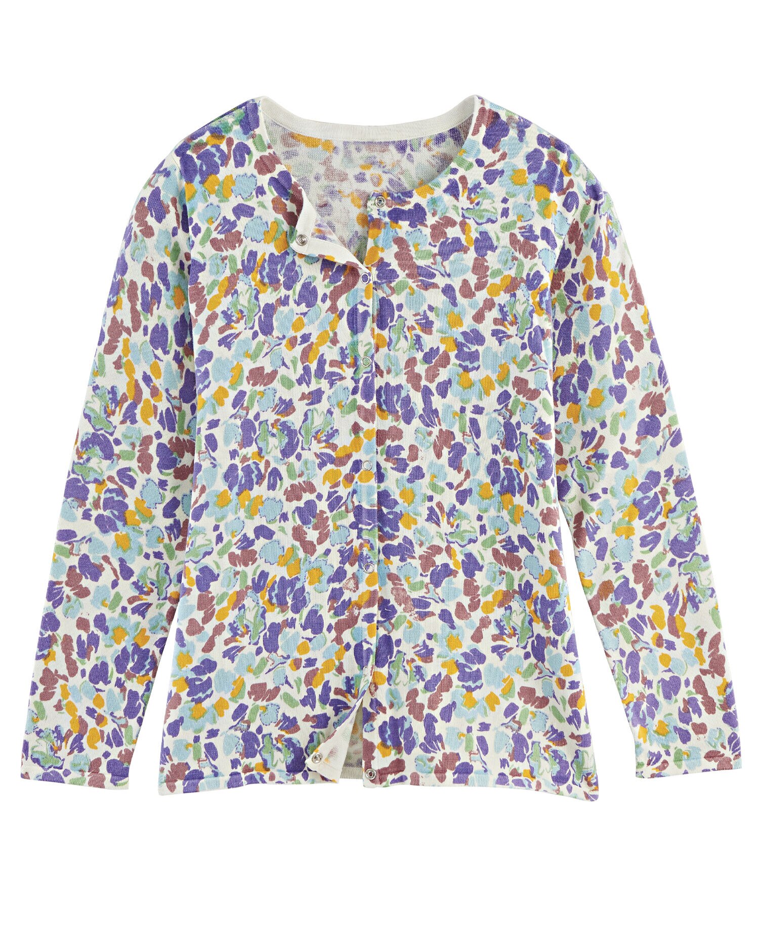 Haband Women's Snap Front Printed Cardigan | Blair