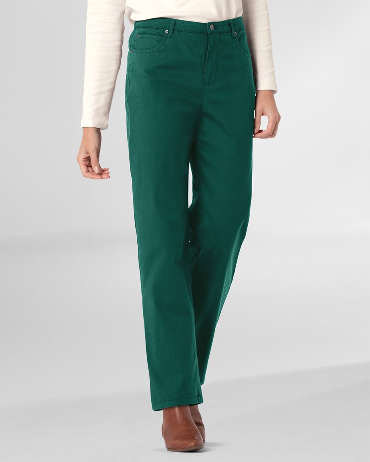 DreamFlex Color Comfort-Waist Relaxed Straight Leg Jeans image number 1