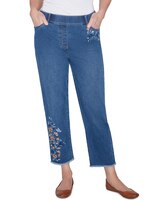 Alfred Dunner® Scottsdale Floral Embroidered Ankle Fringe Pants thumbnail number 1