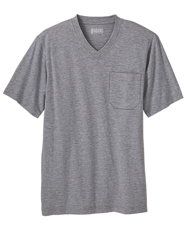 Haband Men’s V-Neck Affordabili-Tee Shirt with Pocket image number 1